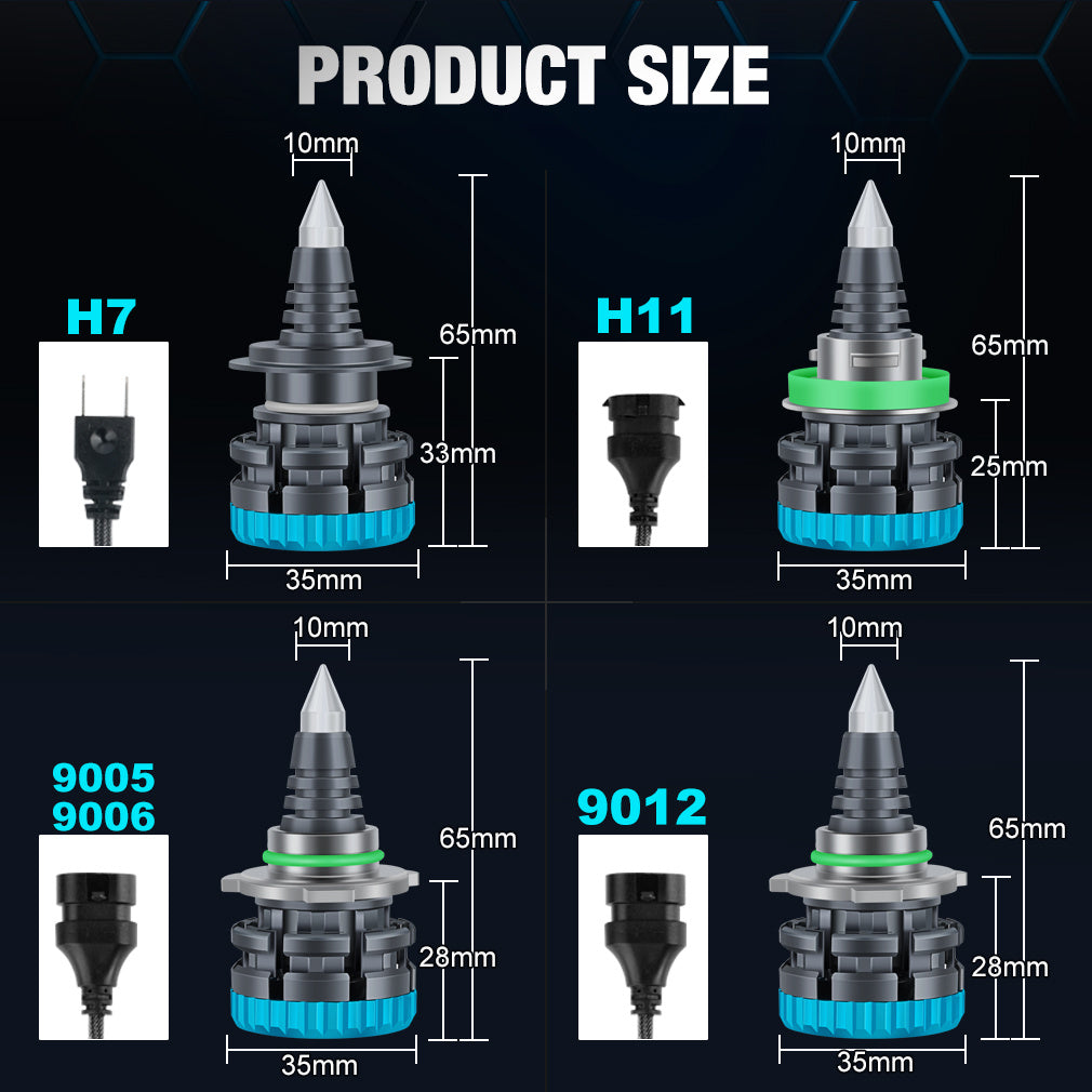 High-power Modified Headlights Highlight Front Car Bulbs